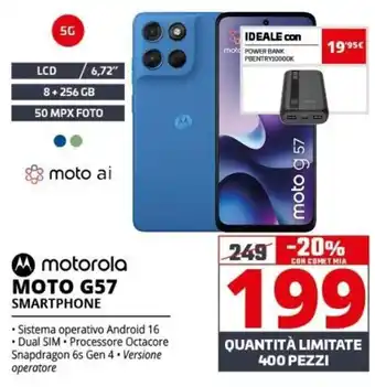 Comet motorola MOTO G57 SMARTPHONE offerta