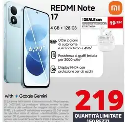 Comet Redmi Note 17 offerta