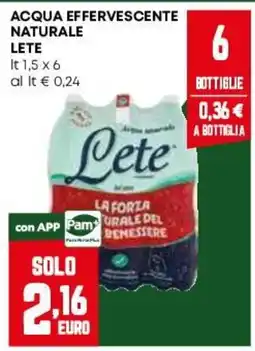 Pam Acqua effervescente naturale Lete offerta