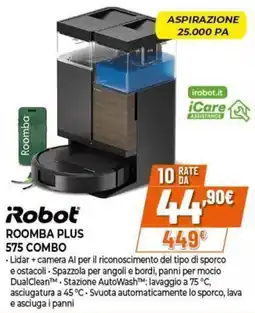 Expert iRobot Roomba Plus 575 Combo offerta