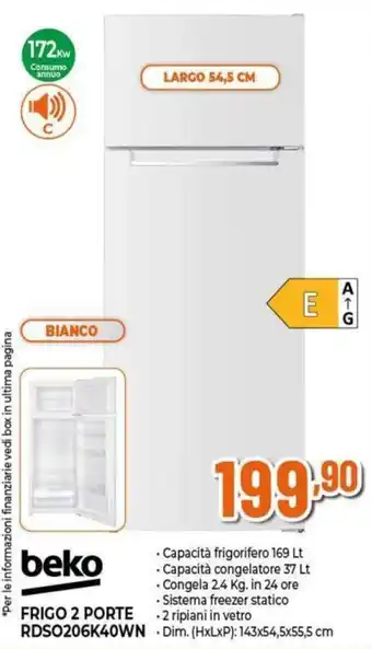 Frigo 2 porte Beko