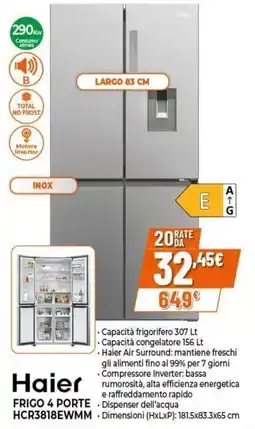 Expert Haier frigo 4 porte offerta