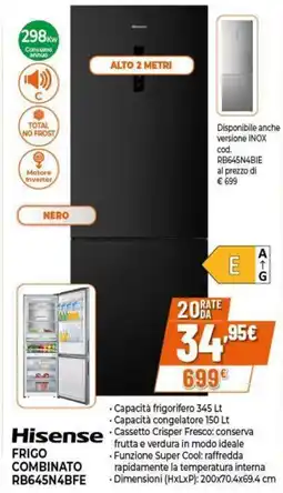 Expert Hisense Frigo Combinato RB645N4BFE offerta