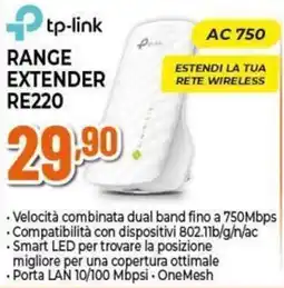Expert tp-link Range Extender RE220 offerta