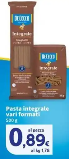 Sigma Pasta integrale De Cecco offerta
