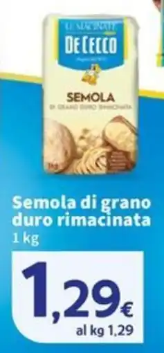 Sigma Semola di grano duro rimacinata De Cecco offerta