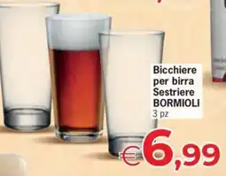 Eurospar Bicchiere per birra Sestriere Bormioli offerta