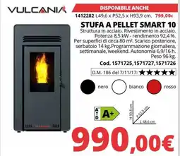 Brico Io Stufa a pellet smart 10 Vulcània offerta