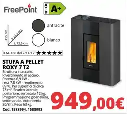 Brico Io FreePoint Stufa a pellet Roxy 7 T2 offerta