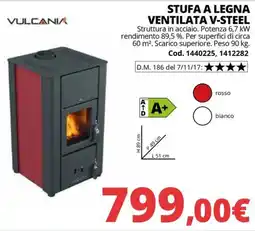 Brico Io Stufa a legna ventilata V-Steel offerta