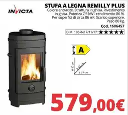Brico Io Stufa a legna Remilly Plus Invicta offerta