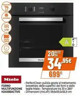 Expert Forno multifunzione Miele H2456BACTIVE offerta