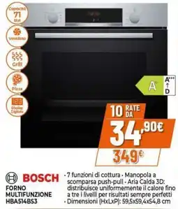 Expert Forno multifunzione Bosch offerta