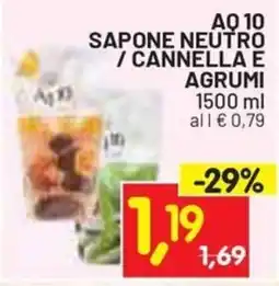 Centro Commerciale Discount Sapone neutro / cannella e agrumi offerta