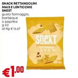 Pam Snack rettangolini mais e lenticchie Snext offerta
