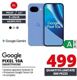 Comet Google Pixel 10A Smartphone offerta