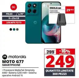 Comet motorola MOTO G77 SMARTPHONE offerta