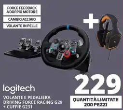 Comet Logitech volante e pedaliera driving force racing g29 + cuffie g231 offerta