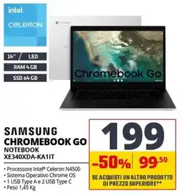 Comet Samsung Chromebook Go Notebook offerta