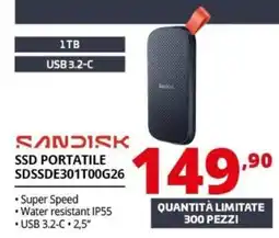 Comet Sandisk SSD portatile offerta