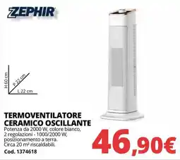 Brico Io ZEPHIR termoventilatore ceramico oscillante offerta