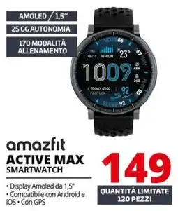 Comet Amazfit Active Max Smartwatch offerta