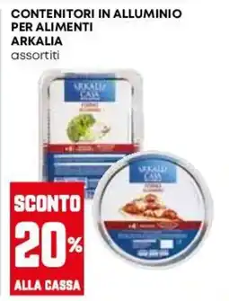 Pam Contenitori in alluminio per alimenti Arkalia offerta