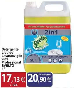 Docks Cash&Carry Detergente Liquido Lavastoviglie 2in1 Professional Svelto offerta