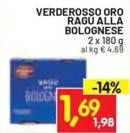 Centro Commerciale Discount Verderosso ORO Ragu alla Bolognese offerta