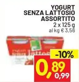 Centro Commerciale Discount Yogurt senza lattosio assortito offerta