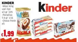 Mercati Alimentari Kinder offerta