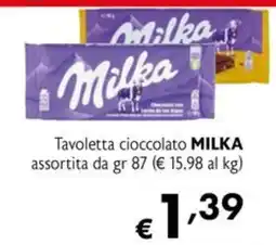 Eurospesa Tavoletta cioccolato Milka offerta