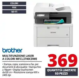 Comet Brother multifunzione laser a colori MFCL3740CDWE offerta