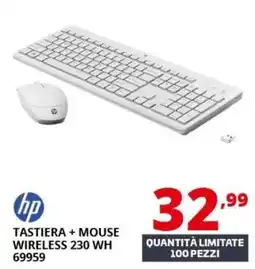 Comet hp tastiera + mouse wireless 230 wh offerta