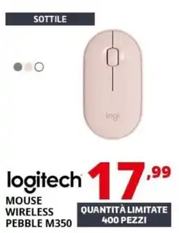 Comet Logitech mouse wireless pebble m350 offerta