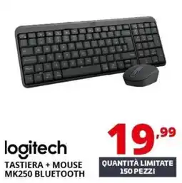 Comet Logitech tastiera + mouse mk250 bluetooth offerta
