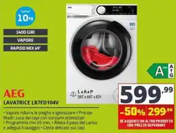 Comet AEG Lavatrice LR7FD104V offerta