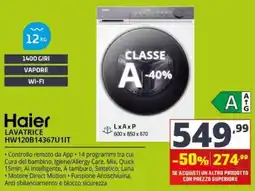Comet Haier Lavatrice HW120B14367U1IT offerta
