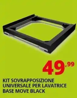 Comet Kit sovrapposizione universale per lavatrice base move black offerta