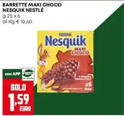 Pam Barrette Maxi Choco Nesquik Nestlé offerta