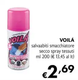 Maxi Supermercati Voilà smacchiatore secco spray tessuti offerta