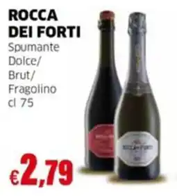 Mercati Alimentari Spumante Dolce/Brut/Fragolino Rocca dei Forti offerta