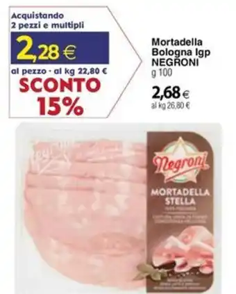 Docks Cash&Carry Mortadella Stella Negroni offerta