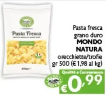Pasta fresca grano duro MONDO NATURA