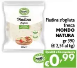 Spak Supermercati Piadina sfogliata fresca MONDO NATURA offerta
