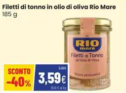 Coop Trentino Filetti di Tonno Rio Mare offerta