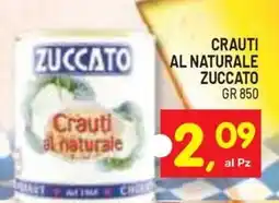 Centro Commerciale Discount Crauti al naturale Zuccato offerta