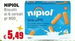 Mercati Alimentari Nipiol biscotti ai 6 cereali offerta