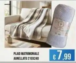 Azzurro Convenienza Plaid matrimoniale agnellato offerta