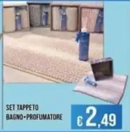 Azzurro Convenienza Set tappeto bagno+profumatore offerta
